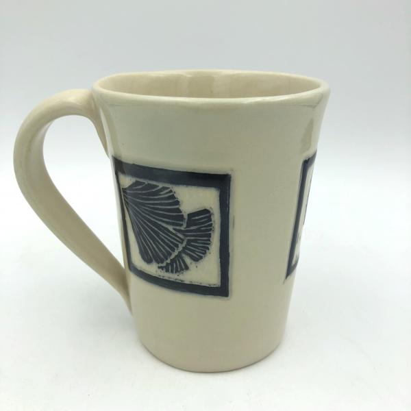 Black and white Mug with Ginkgo Leaves picture