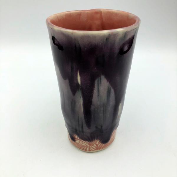 Stoneware Pottery Mug in Pink & Purple picture