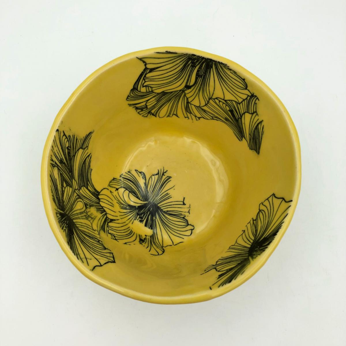 Ceramic Bowls with Hibiscus in 6 colors picture