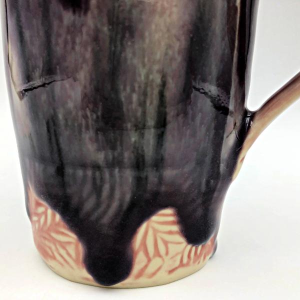 Stoneware Pottery Mug in Pink & Purple picture