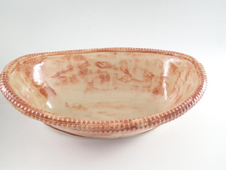 Rustic Oval Serving Bowl
