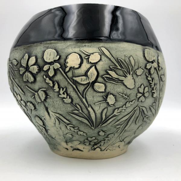 Handbuilt Botanic Texture Pottery Vase picture