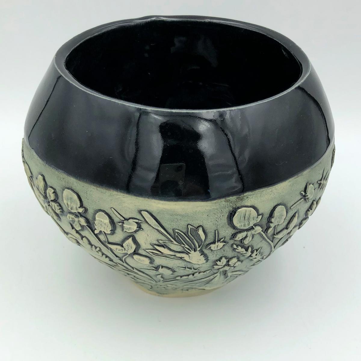 Handbuilt Botanic Texture Pottery Vase picture