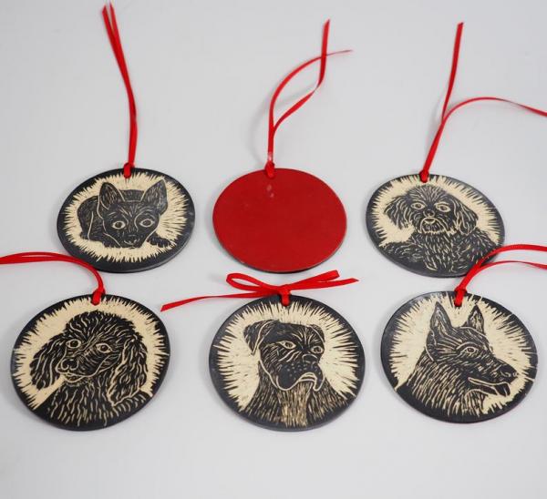 Hand-carved Dog Ornaments picture