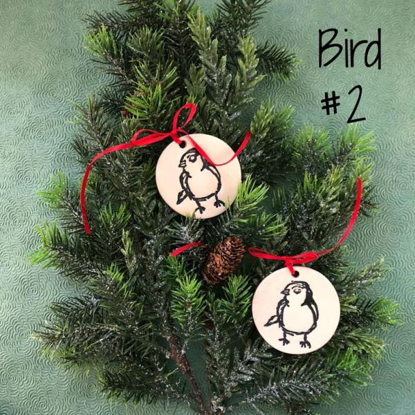 Cute Stamped Bird Ornament picture