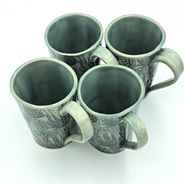 Cactus Mugs in soft Greens picture