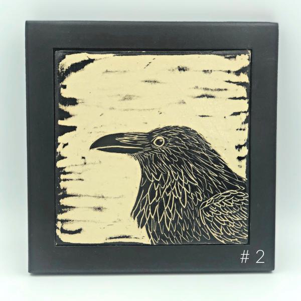 Hand-carved Raven Tiles picture