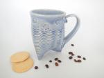 Paw Print Tripod Mug in Sky Blue