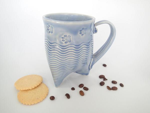 Paw Print Tripod Mug in Sky Blue picture