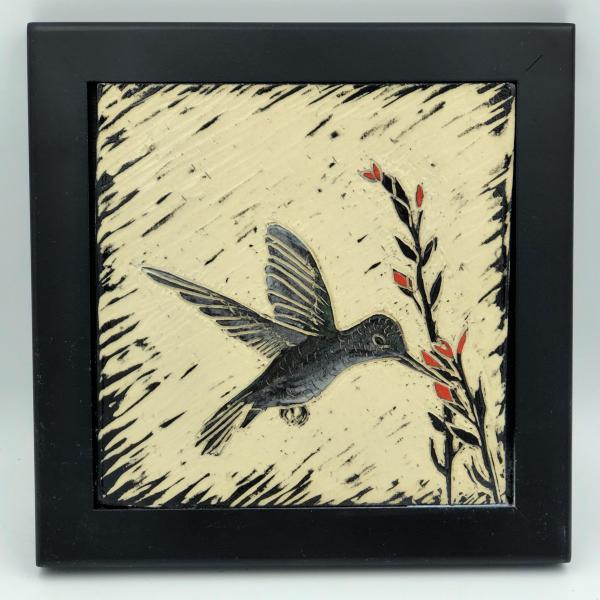 Hand-carved Hummingbird Tile picture