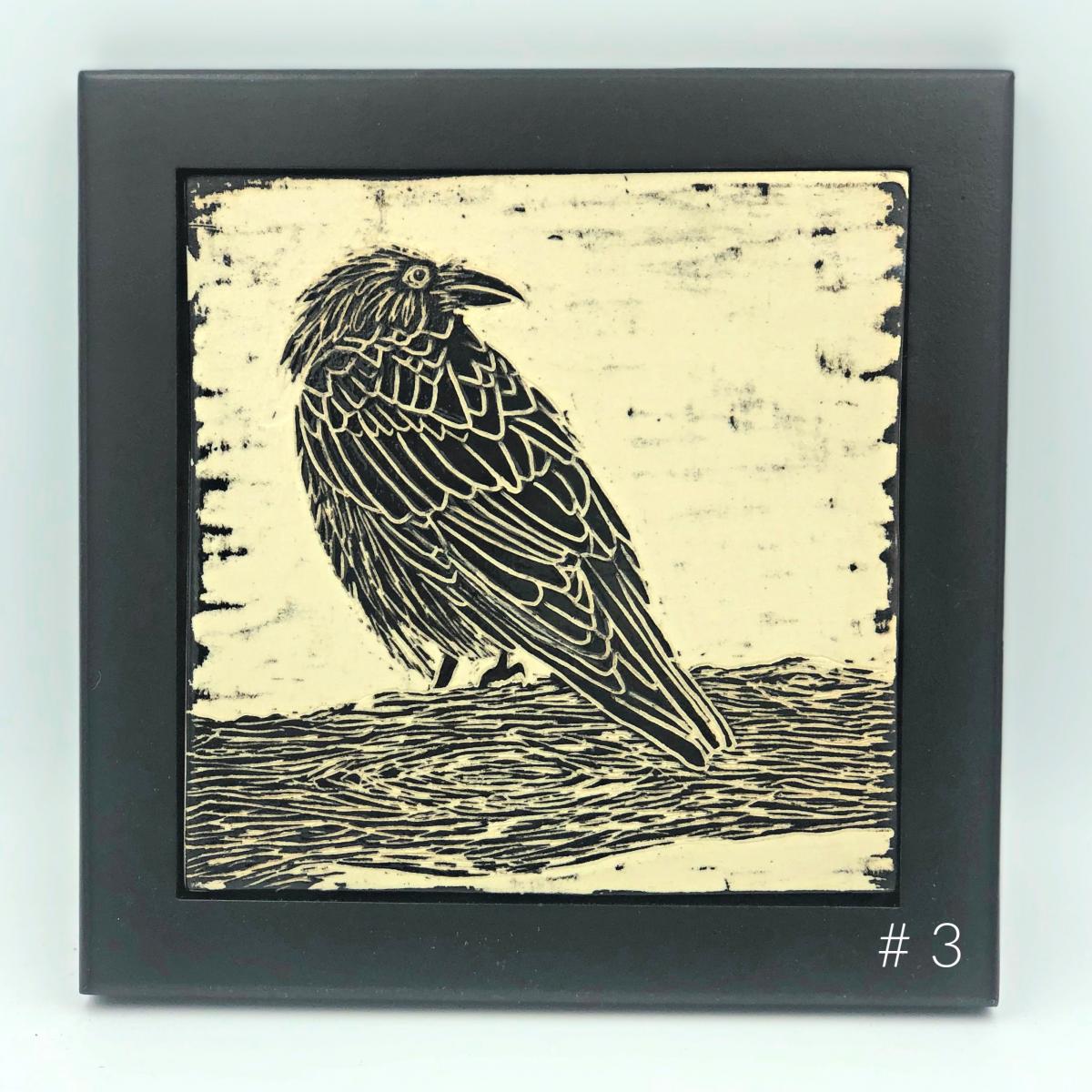 Hand-carved Raven Tiles picture