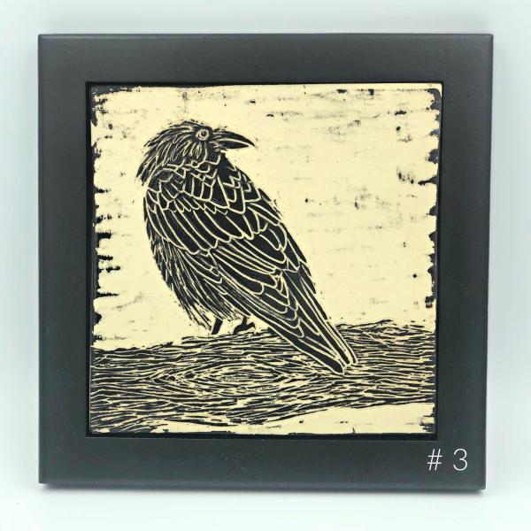 Hand-carved Raven Tiles picture