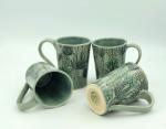 Cactus Mugs in soft Greens