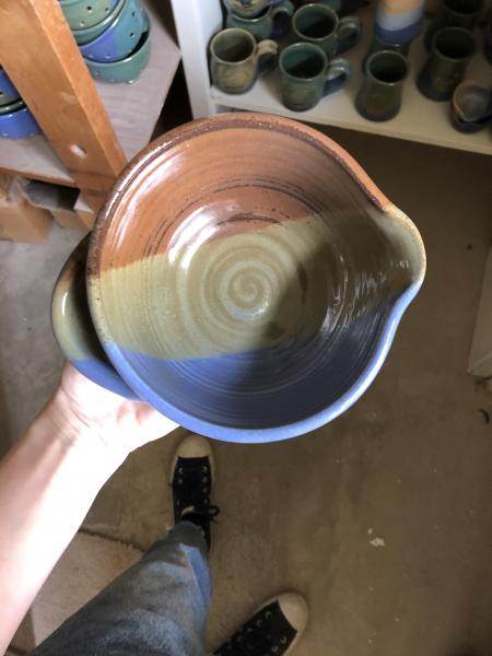 Small Mixing Bowl with Handle and Spout
