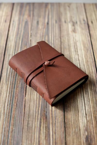 Rustic Leather Journal / Brown Leather Sketchbook picture