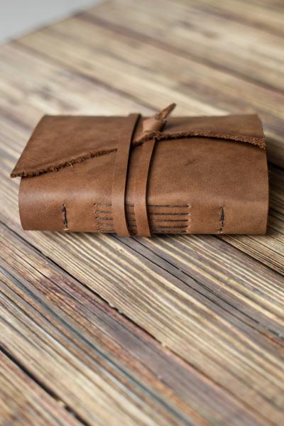 Rustic Leather Travel Journal / Brown Leather Sketchbook picture