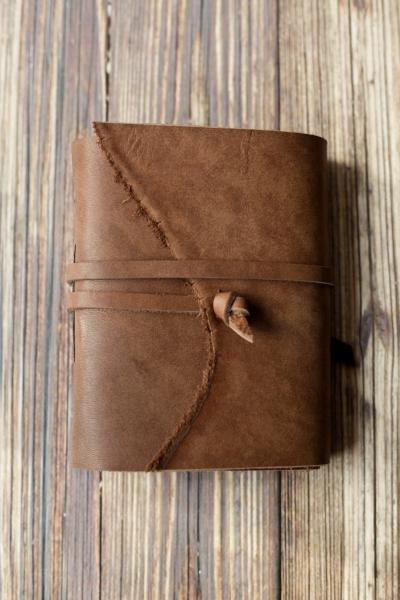 Rustic Leather Travel Journal / Brown Leather Sketchbook picture