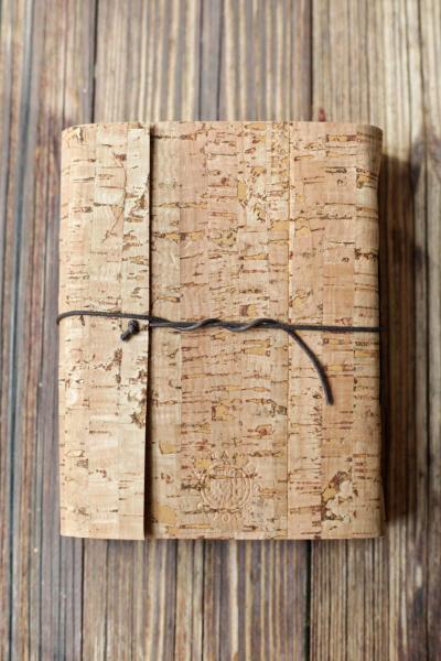 Cork Journal with Map, Rustic Travel Journal picture