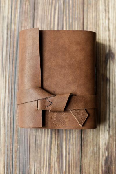 Leather Journal with Compass Design / Blank Cabin Guestbook picture