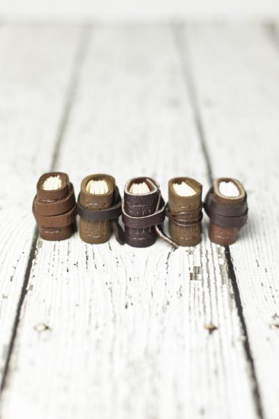 Mini Leather Journals - Set of Five Mini Books picture