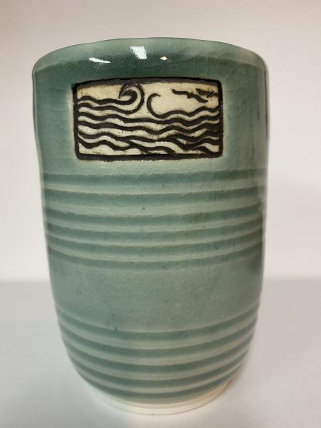 Celadon Cup with Ocean image