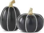 Black Jeweled Trim Pumpkin