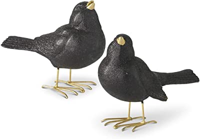 Assorted Black Glitter Birds picture