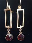 Gold and Garnet Earrings