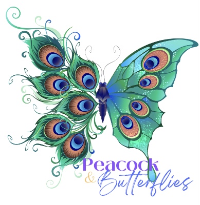 Peacock and Butterflies