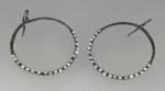 Oxidized silver hoops & gem earrings