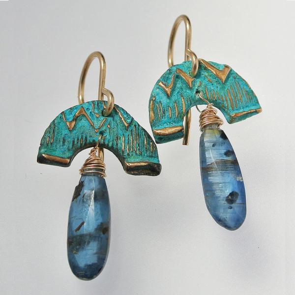 Bronze and Kyanite Earrings