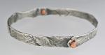 Silver and Copper Bangle Bracelet