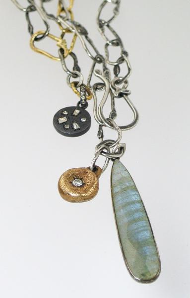 Oxidized Silver Chain Pendants Necklaces picture