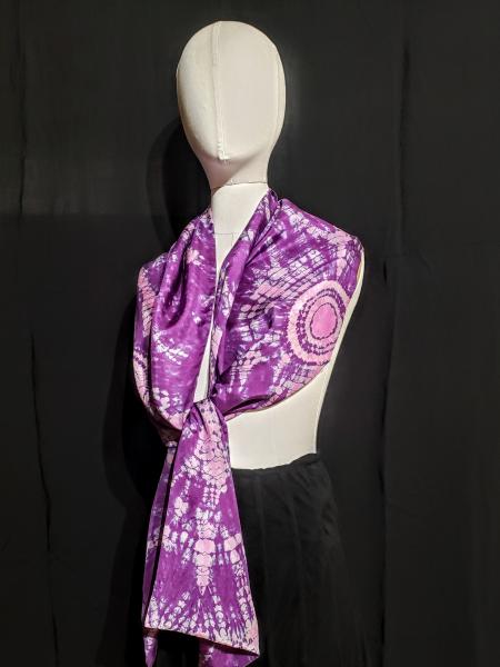 Hand Dyed Silk Habotai Scarf