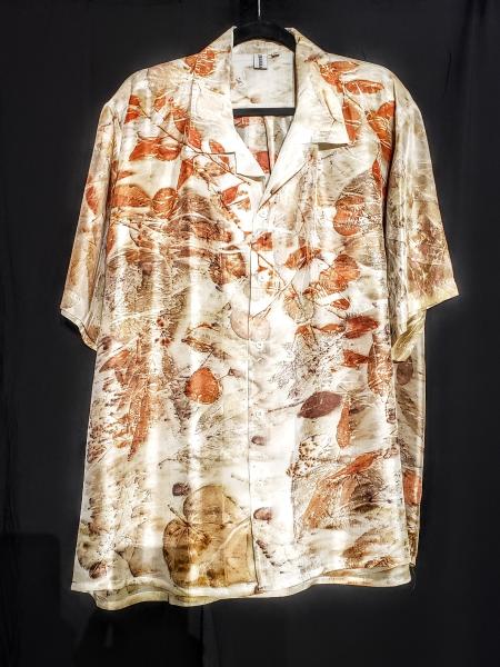 Botanically Dyed Silk Island Shirt - XL