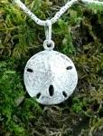 Sandollar Pendant 3/4" sterling silver