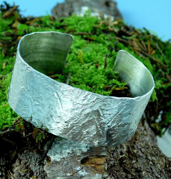 Cuff Sterling Silver Bracelet Wide picture