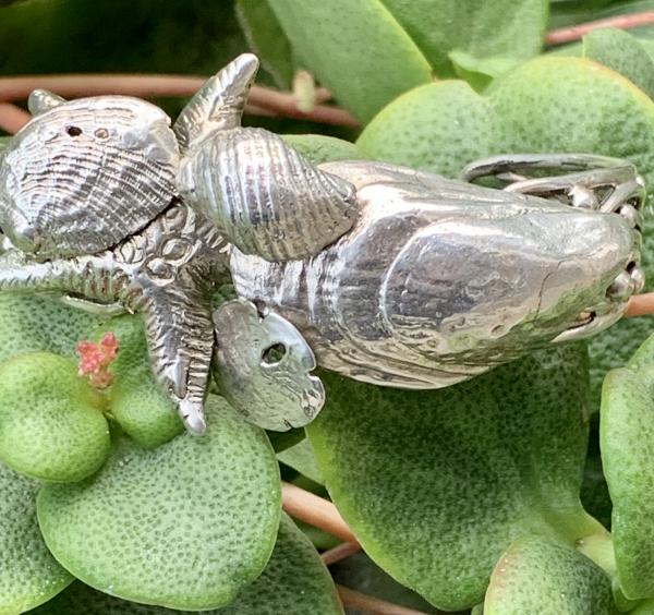 Assorted shells bracelet sterling silver picture