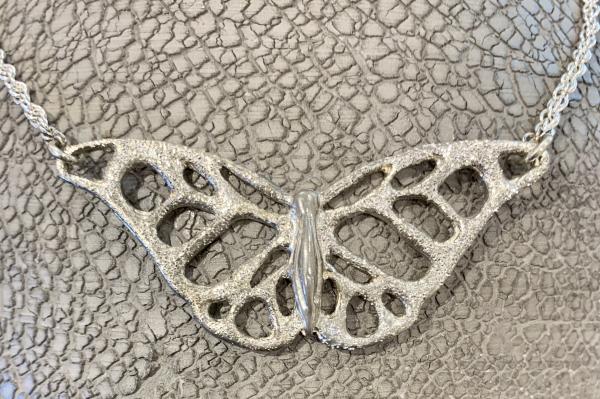 Large Butterfly necklace with a Diamond Pave' tooling picture