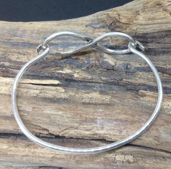 Infinity Bangle bracelet Sterling Silver, Wedding Jewlery, Bridal Party Gift, Bridesmaid Gift Jewelry, picture