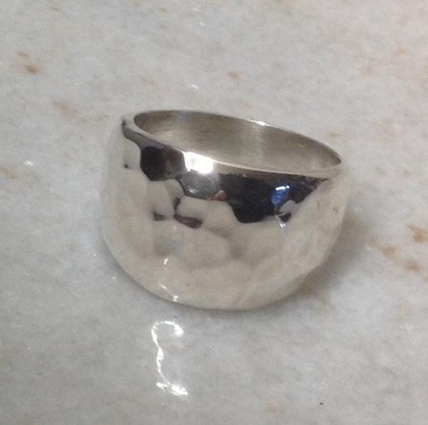 Hammered Texture Ring Sterling Silver picture