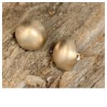 Button Earrings 14kt yellow gold posts