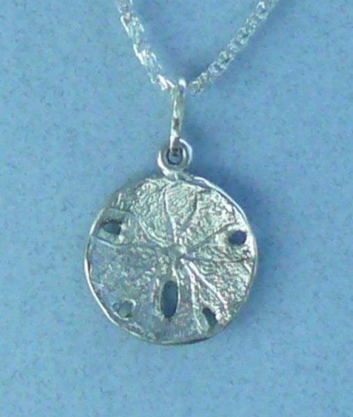 Sandollar Pendant 3/4" sterling silver picture
