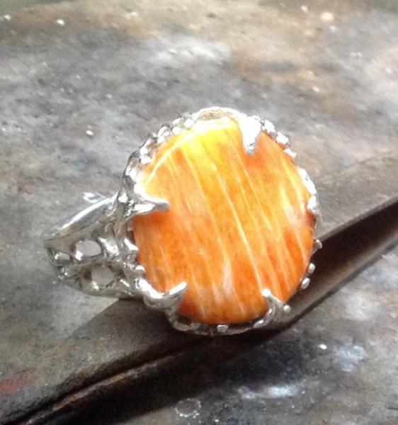 Spiney Oyster. Ring Sterling Silver picture