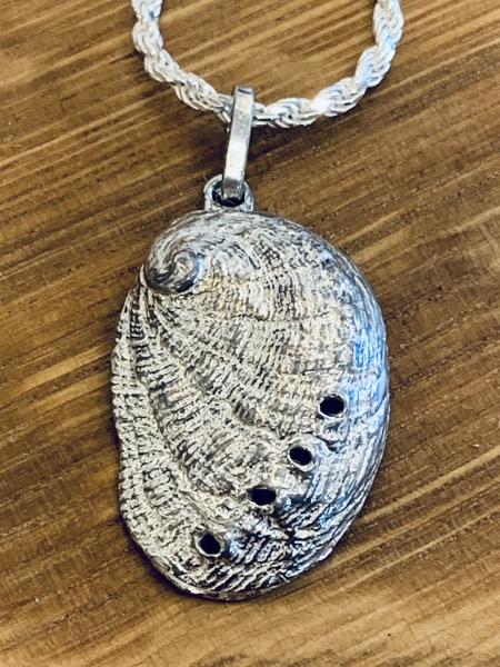 Abalone shell pendant sterling silver picture