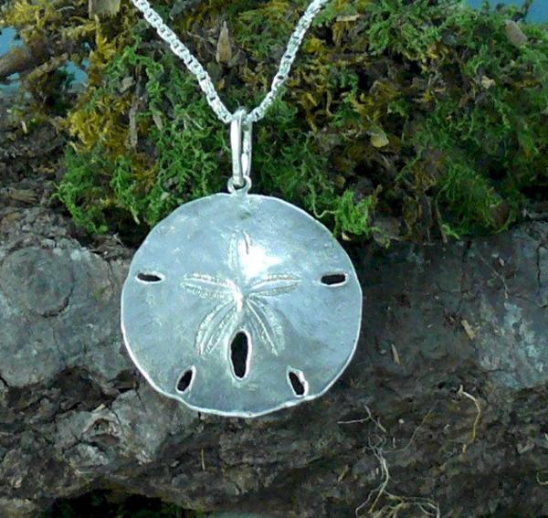 Sand Dollar Pendant Sterling Silver Large 1.5 image 0      Sand Dollar Pendant Sterling Silver Large 1.5 image 0     Sand Dollar Pendant Sterling