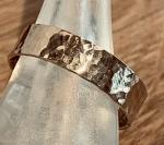 Hammered 14kt gold Band