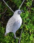 Quail Pin / Pendant Sterling Silver