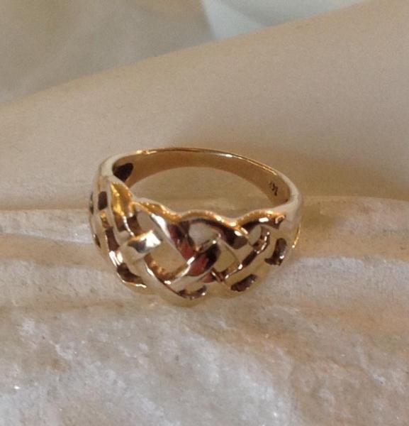 Basket Weaved Ring 14kt gold picture