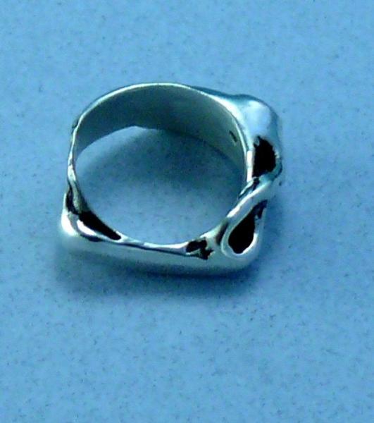 London Blue Topaz Sterling Silver Abstract Ring picture